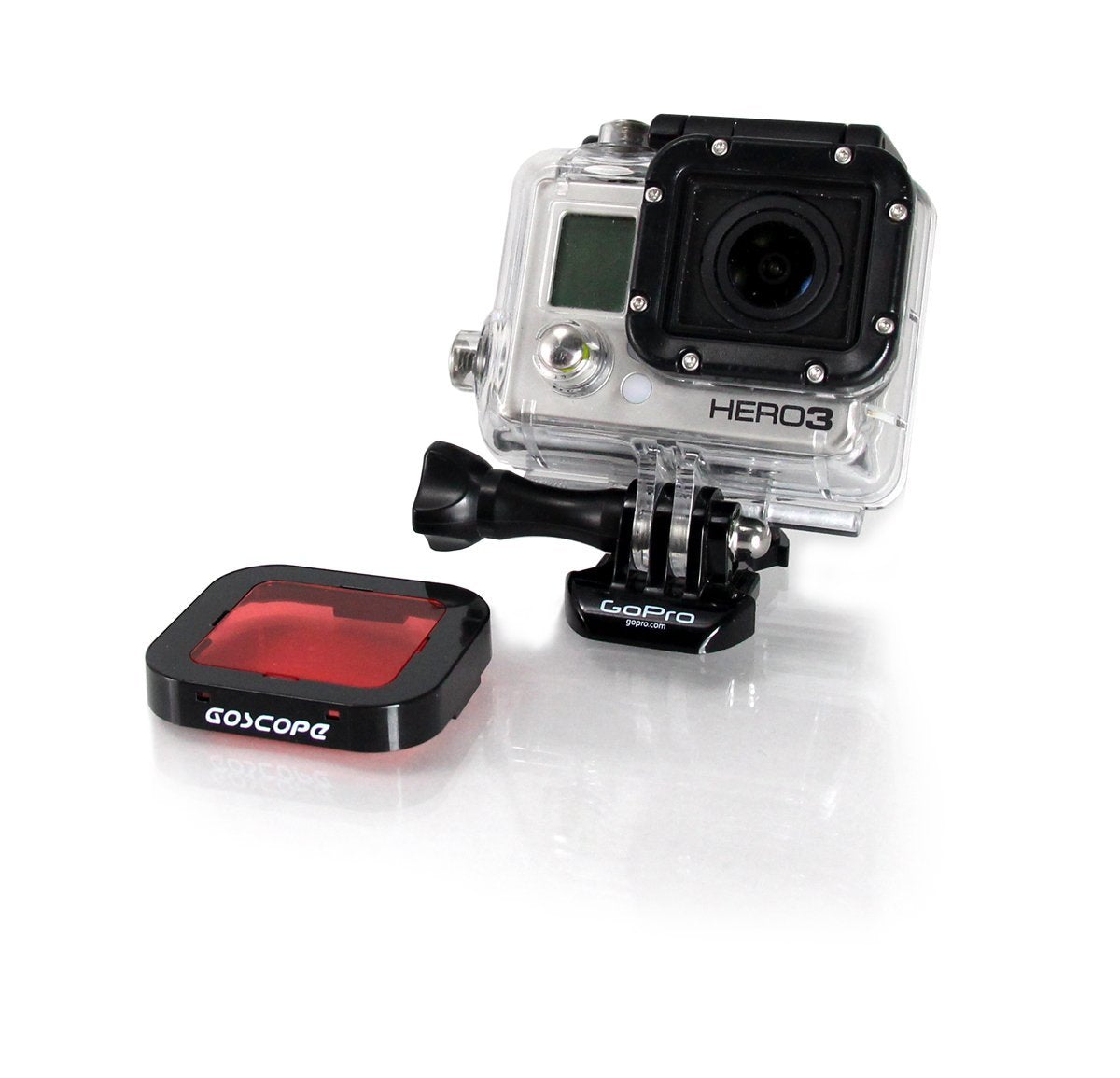 GoScope (60M) Red Filter - Compatible with GOPRO HERO4 / HERO3+ / HERO3 Dive HOUSING (60M Case Only) Laser Cut Optical Red Filter (See Pictures