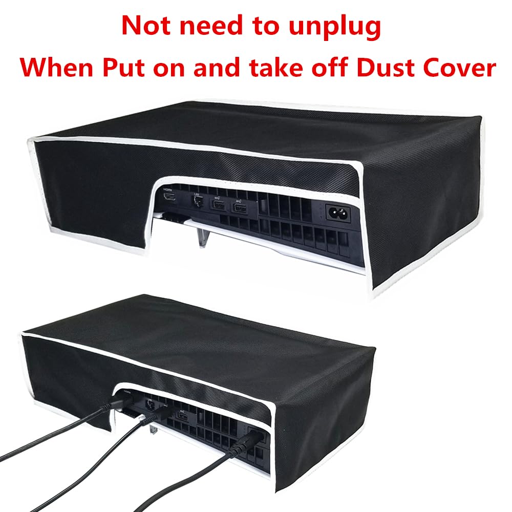 for PS5 Pro Dust Cover, Horizontal Mode Dustproof Shell Protective Sleeve for PS5 Pro Disc & Digital Console, Oxford Cloth Anti-Scratch Waterproof