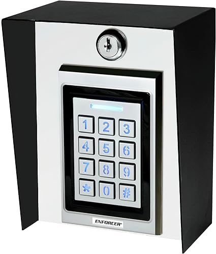 Seco-Larm SK-B941-PQ Bluetooth Post-Mount Keypad/Proximity Reader; App-Based Management and Control; Wrong-Code Lockout; Tamper Alarm Output; Multiple