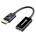 Cable Matters 2-Pack DisplayPort to HDMI Adapter, Unidirectional DP to HDMI Adapter, Full HD, 7.1 Audio, Gold-Plated Display Port Adapter to HDMI