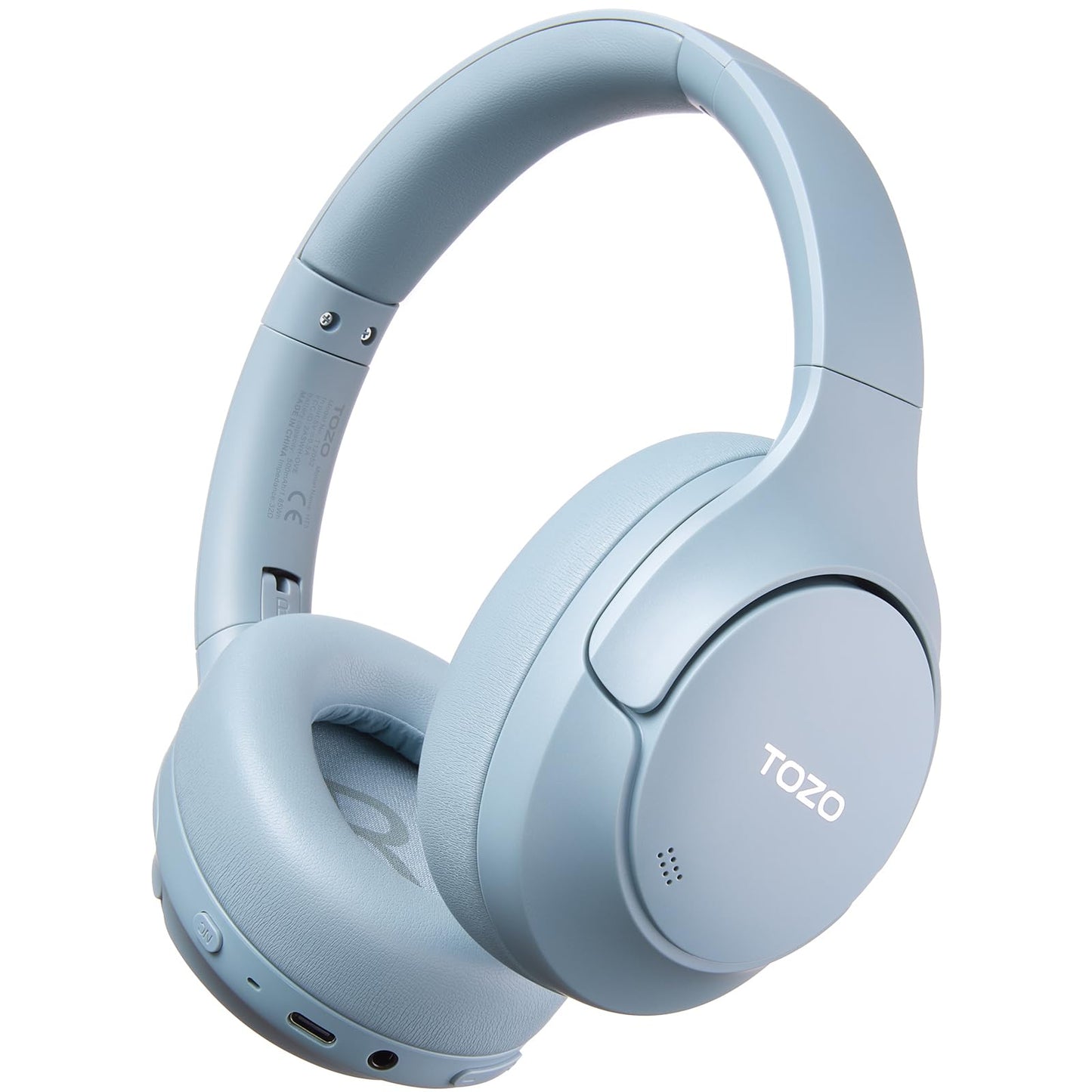 TOZO HT3 Hybrid Noise Cancelling Headphones, 90H Playtime Wireless Over Ear Bluetooth Headset, Spatial Audio AI Chat with 5 Mics, Supports Dual…