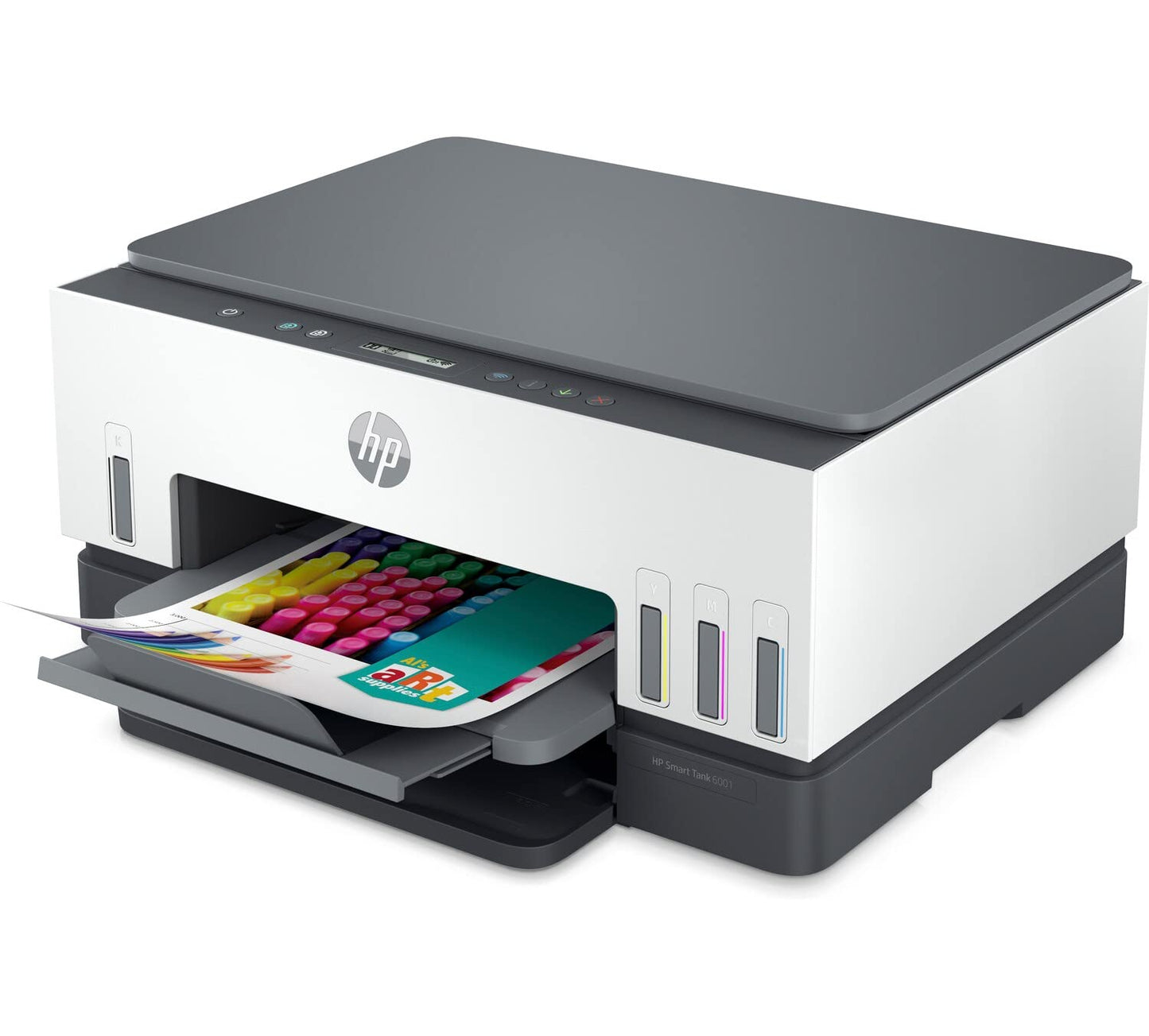 HP Smart -Tank 6001 Wireless All-in-One Inkjet Printer, Cartridge-Free Ink Bluetooth WiFi USB Mobile Computer Printer, Scanner, Copier, Fax