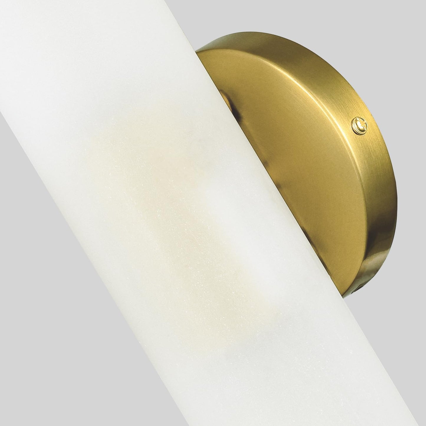 DAYCENT Modern Brass Wall Sconces Set of Two Frosted Glass Wall Light Fixture 2-Light Cylinder Bathroom Vanity Lights Gold Glass Sconces Wall Lighting
