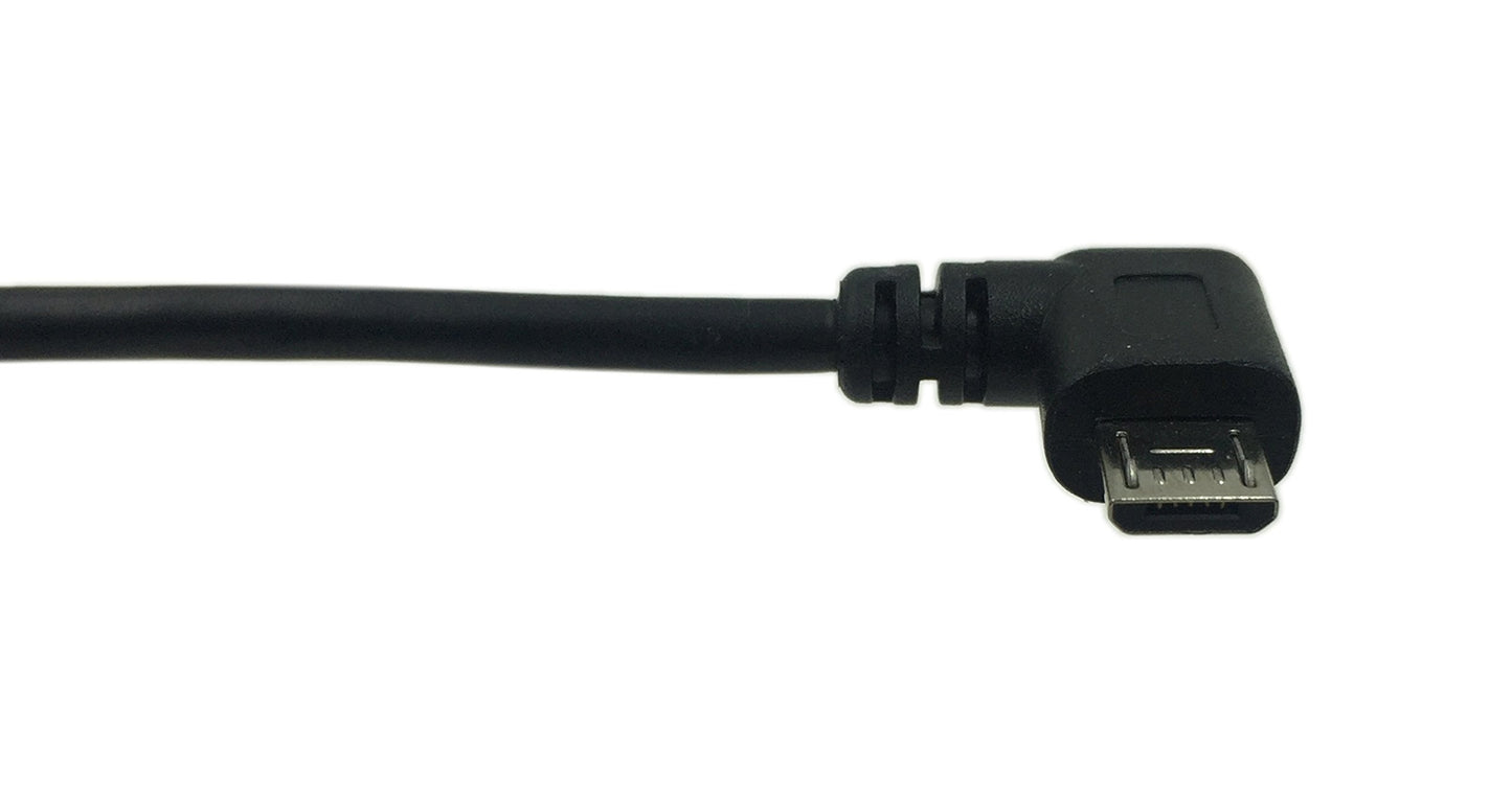 CERRXIAN 9Inch Micro USB Cable Combo Left & Right Angle Micro USB 5 Pin Male to USB 2.0 Type A Right Angle Male Data Sync and Charge Cable