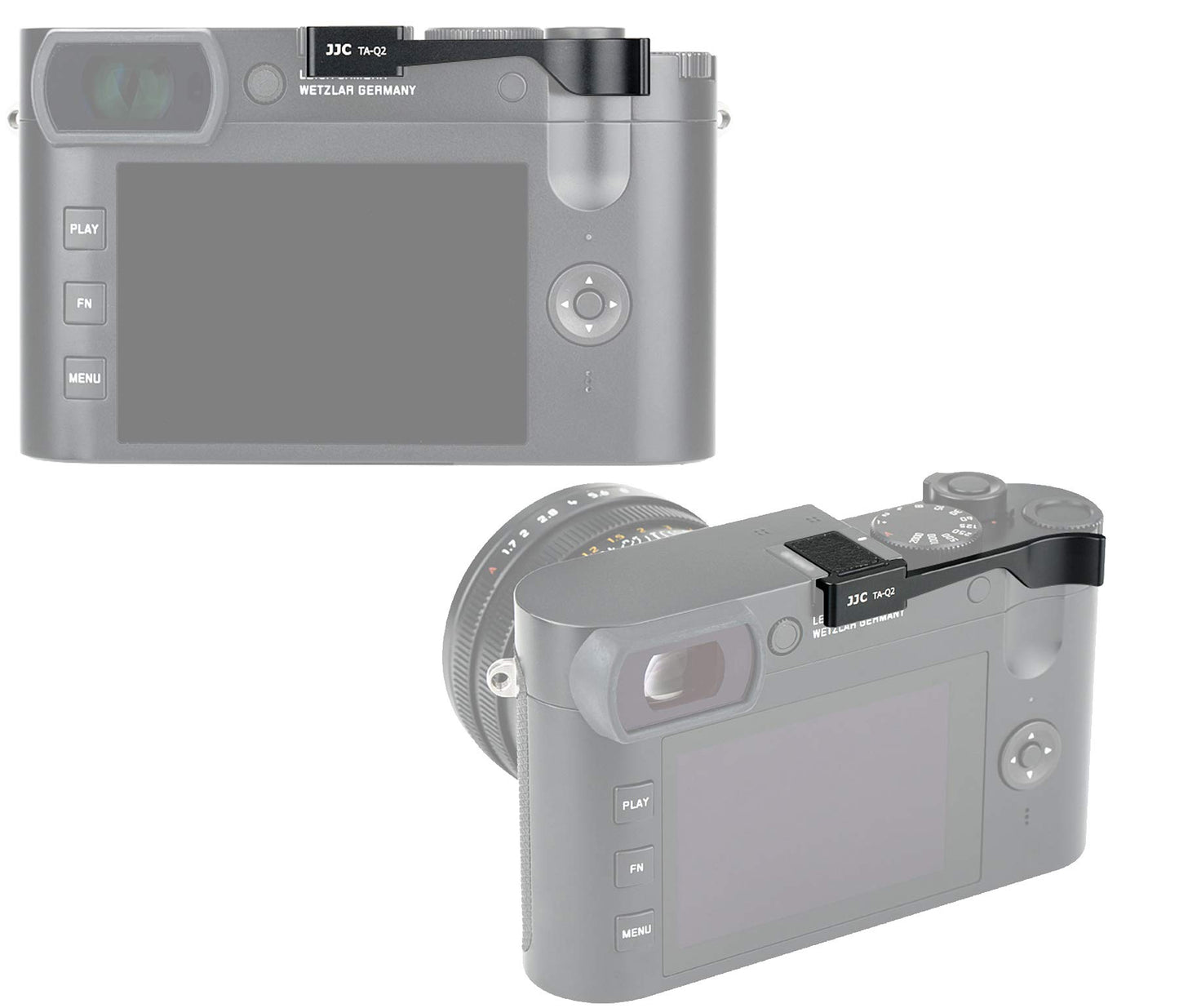 JJC TA-Q2 Thumbs Up Grip for Leica Q2 Camera, Leica Q2 Thumb Grip, Made of Premium Anodized Aluminium Alloy, Silicone Pad, Hot Shoe Grip for Leica Q2