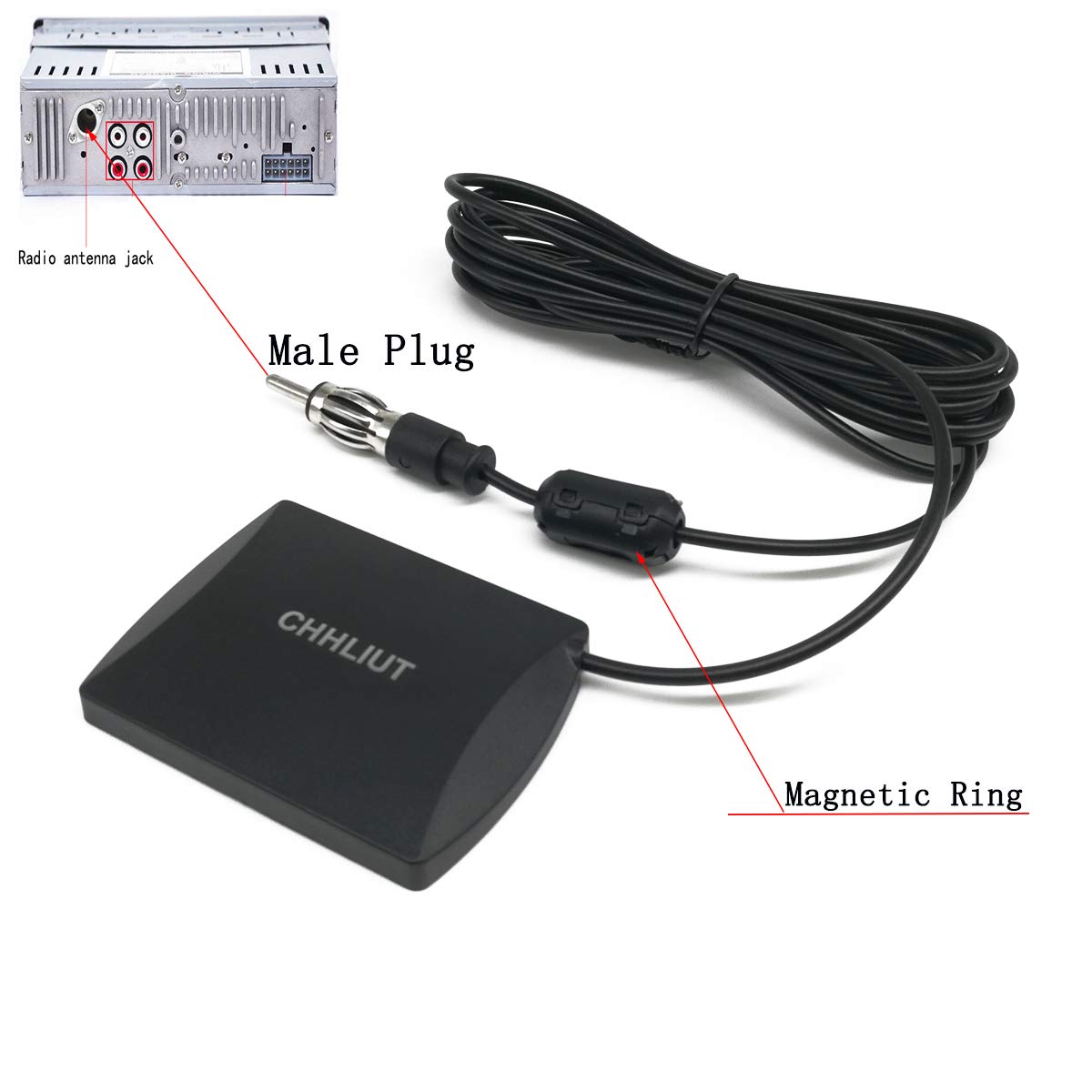 CHHLIUT Hidden AM FM Windshield Radio Antenna Vehicle Car Radio Truck