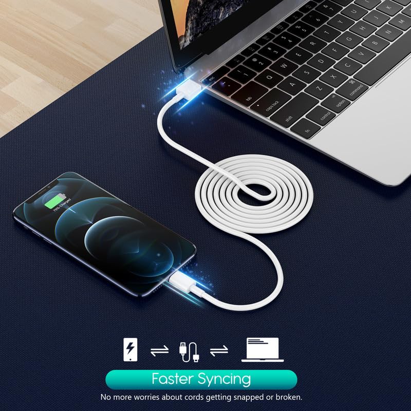iPhone Charger,Extra Long 2 Pack 10FT Lightning Cable Cube i Phone 12 Charger Charging Transfer Cord Cable with USB Plug Wall Charge Block Travel