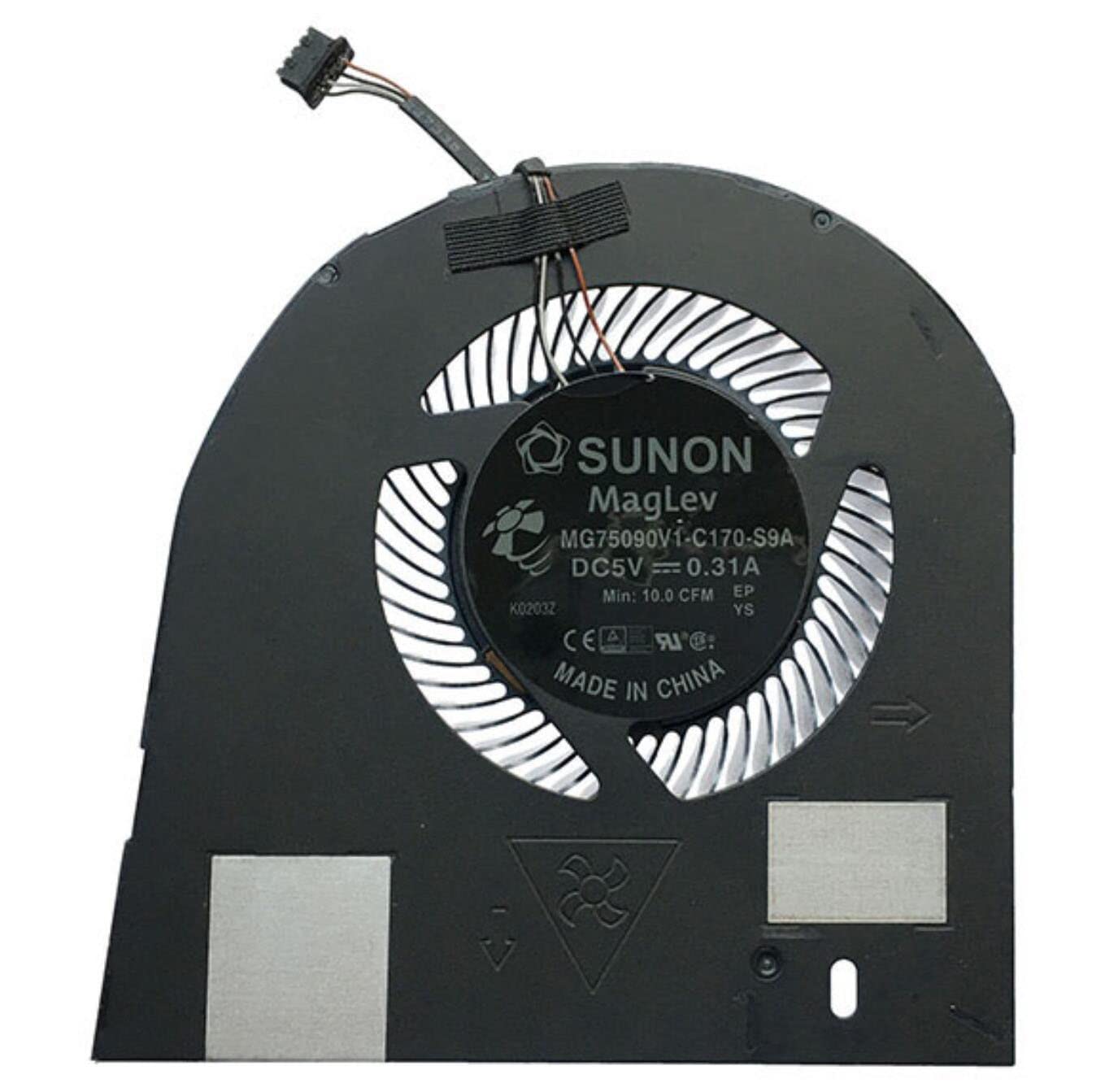 Fleshy Leaf CPU + GPU Cooling Fan Replacement for Dell Precision 7530 M7530 7540 P74F Series MG75090V1-C170-S9A MG75090V1-C160-S9A DC5V