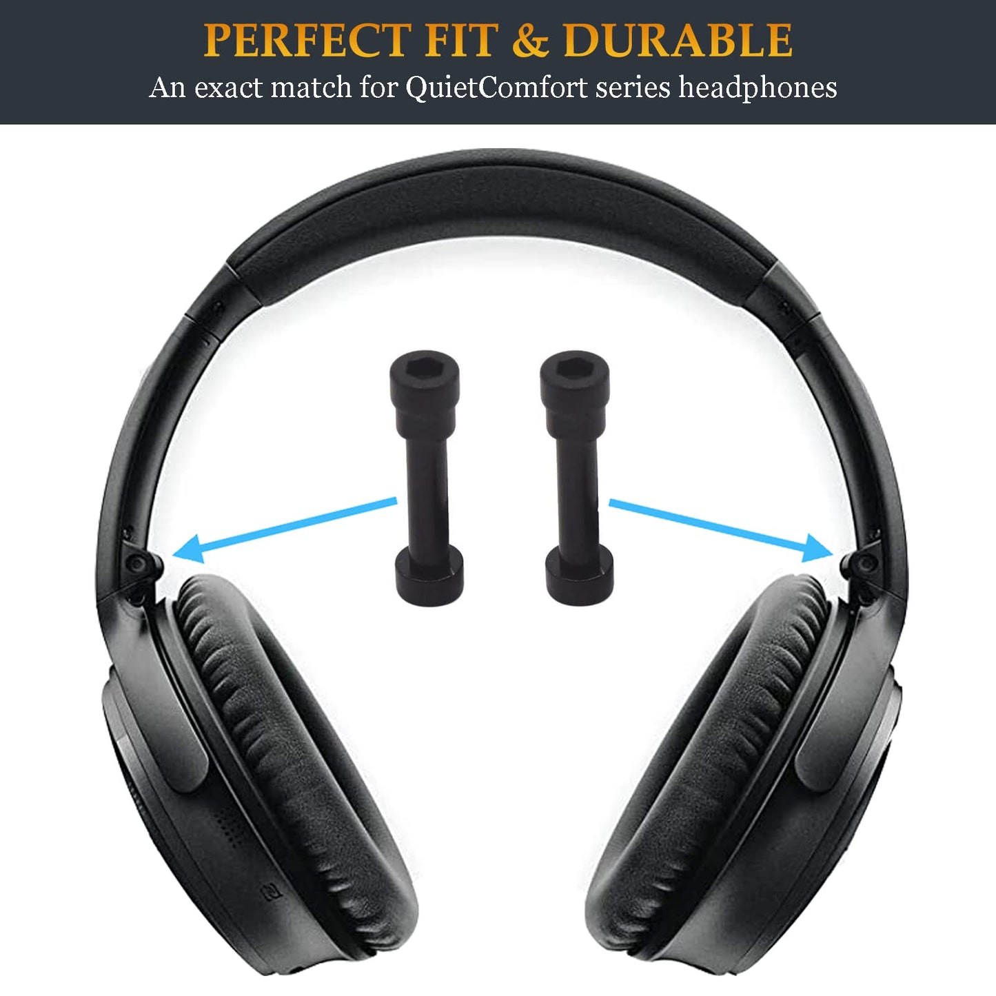 QC35 Hinge Screws Fit Great QuietComfort 35 II Hex Screw, Metal Hinge Swivel Screw Hinge Pin Parts Replacement for Bose QuietComfort 35 II/QC35