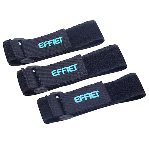 3 Packs Elastic Hook and Loop Cinch Straps for Car Visor Glasses Holder, EFFIET Adjustable Storage Strap Extension Cord Wrap Magic Securing Organizer