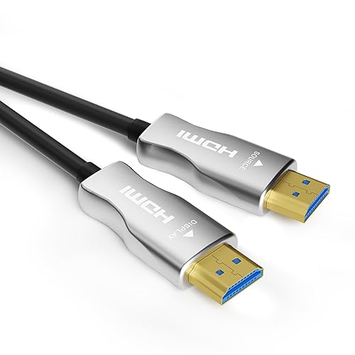 MavisLink 4K Fiber Optic HDMI Cable 35ft, High Speed HDMI 2.0 Cable, 18Gbps, Supports HDR, ARC, Directional Fiber HDMI Cord, Compatible