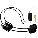 Wireless Microphone System for 2 People, 2.4G Dual Wireless Headset Mics Ideal for Speakers, Voice Amplifier, PA System, Teacher, Tour Guides, Fitness