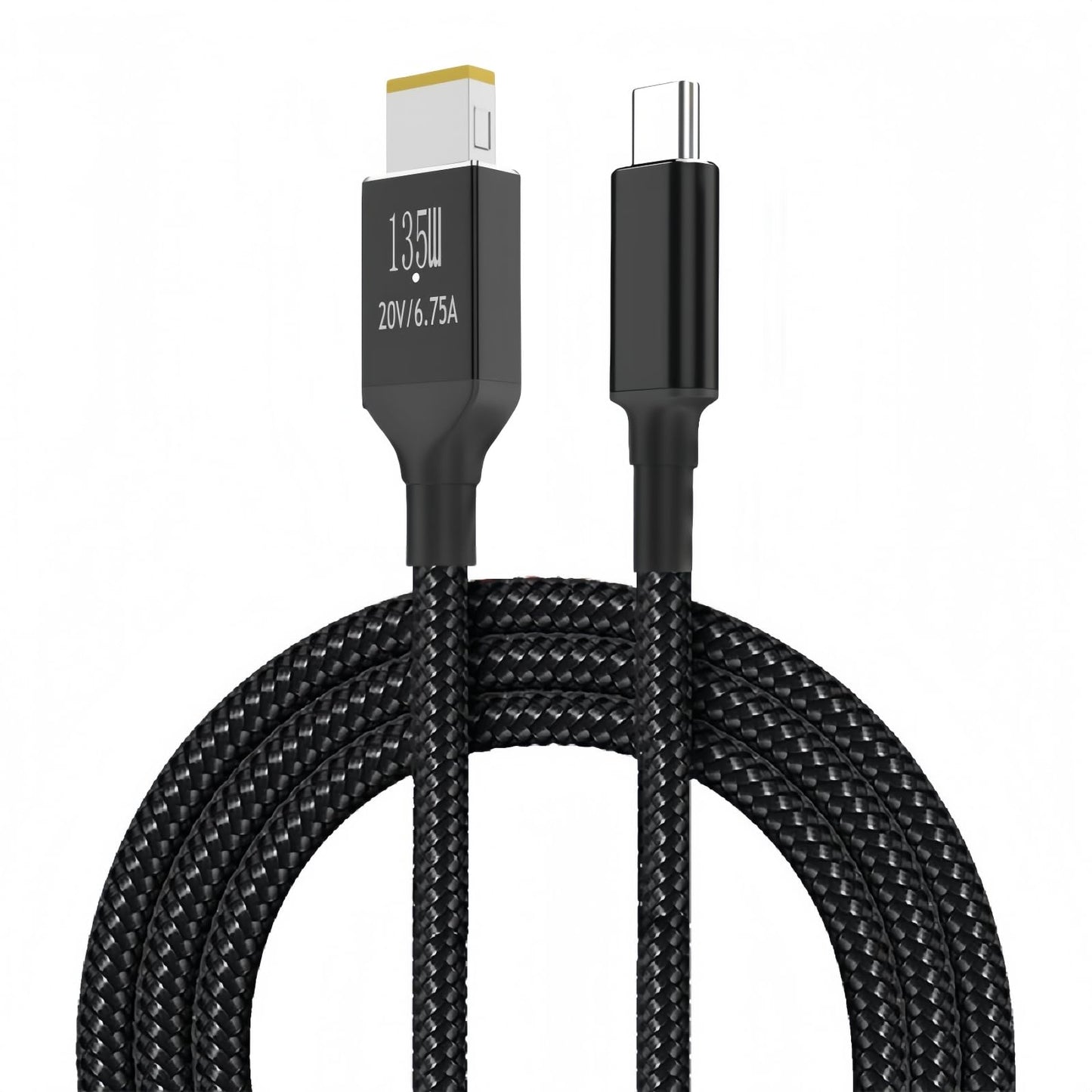 JASHALO 135W Type-C USB-C Cable to DC Rectangle 11.0 * 4.5mm Power PD Charge Cable for Thinkpad X1 Legion Y7000P Laptop DC20V 6.25A (1)