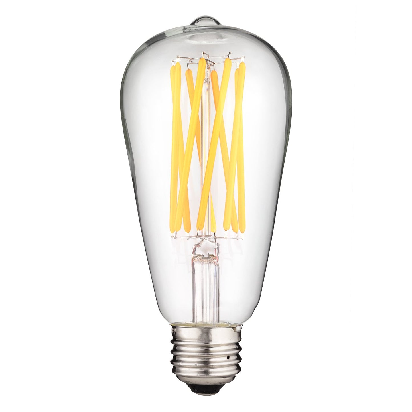 Sunlite 80891-SU LED Filament S19 Edison Style Light Bulb 8 (60W Equivalent) Clear, Dimmable Lightbulb, 27K - Warm White