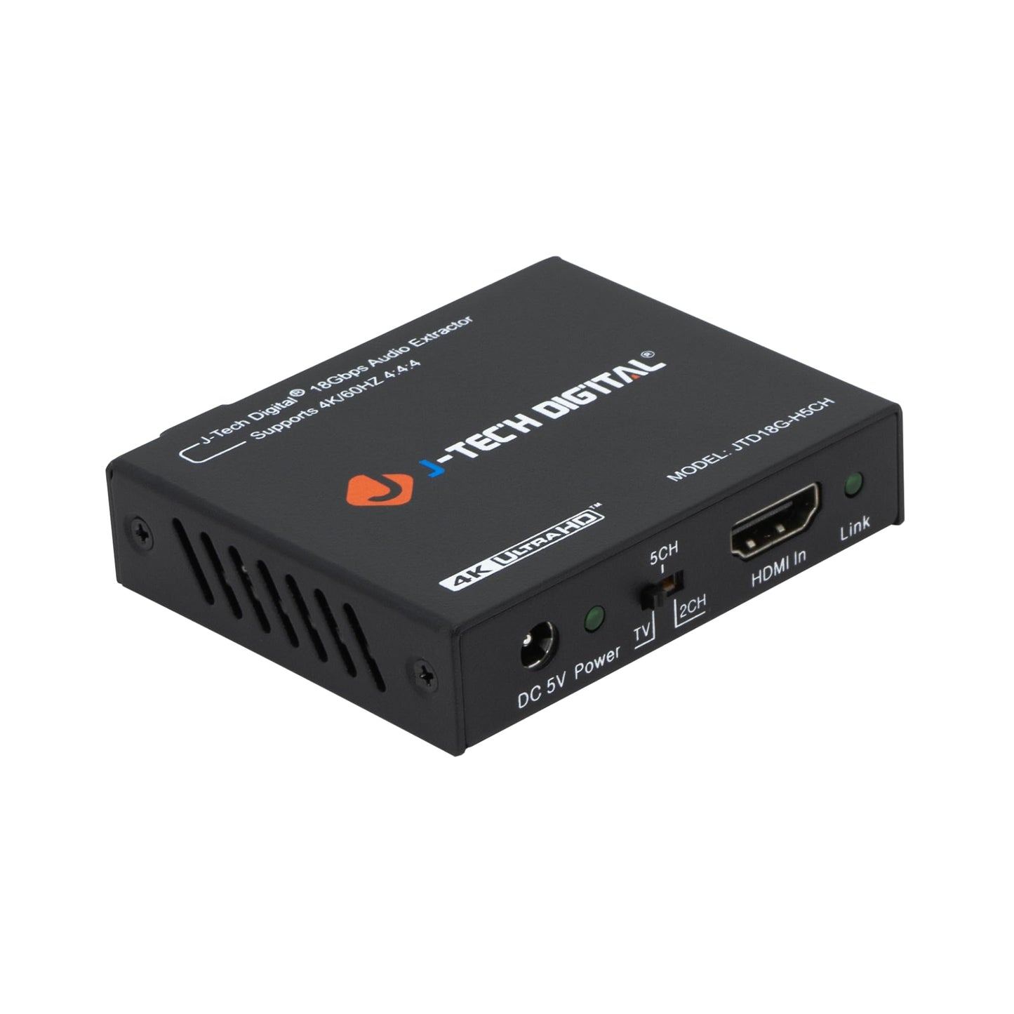 4K 60Hz HDMI Audio Extractor Converter SPDIF + 3.5MM Output Supports HDMI 2.0, HDCP 2.2, 1080P@120Hz, 1080P@144Hz, Dolby Digital/DTS Passthrough CEC