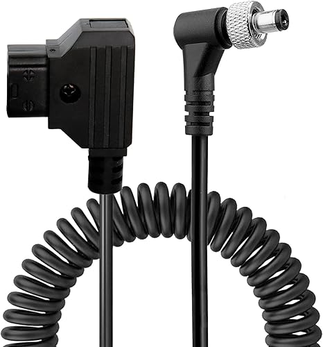 SZYingXian Power Coiled Cable D-tap/P-tap to Locking DC2.5 for SmallHD Monitor DC Power Spring Cable, Atomos Monitor, Touchscreen Hollyland Mars 400s