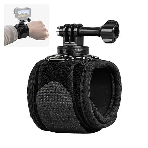 Wrist Strap Mount, 360° Rotating Arm Mount Strap Compatible with GoPro Hero 13/12/11/10/9/8/7//6/5 Black,DJI Action 6/5 pro/4/3,Insta 360 ONE
