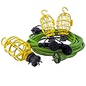 Conntek 25FT Inline Outlets Multifunction Extension Cords with 3 Detachable Light Cages