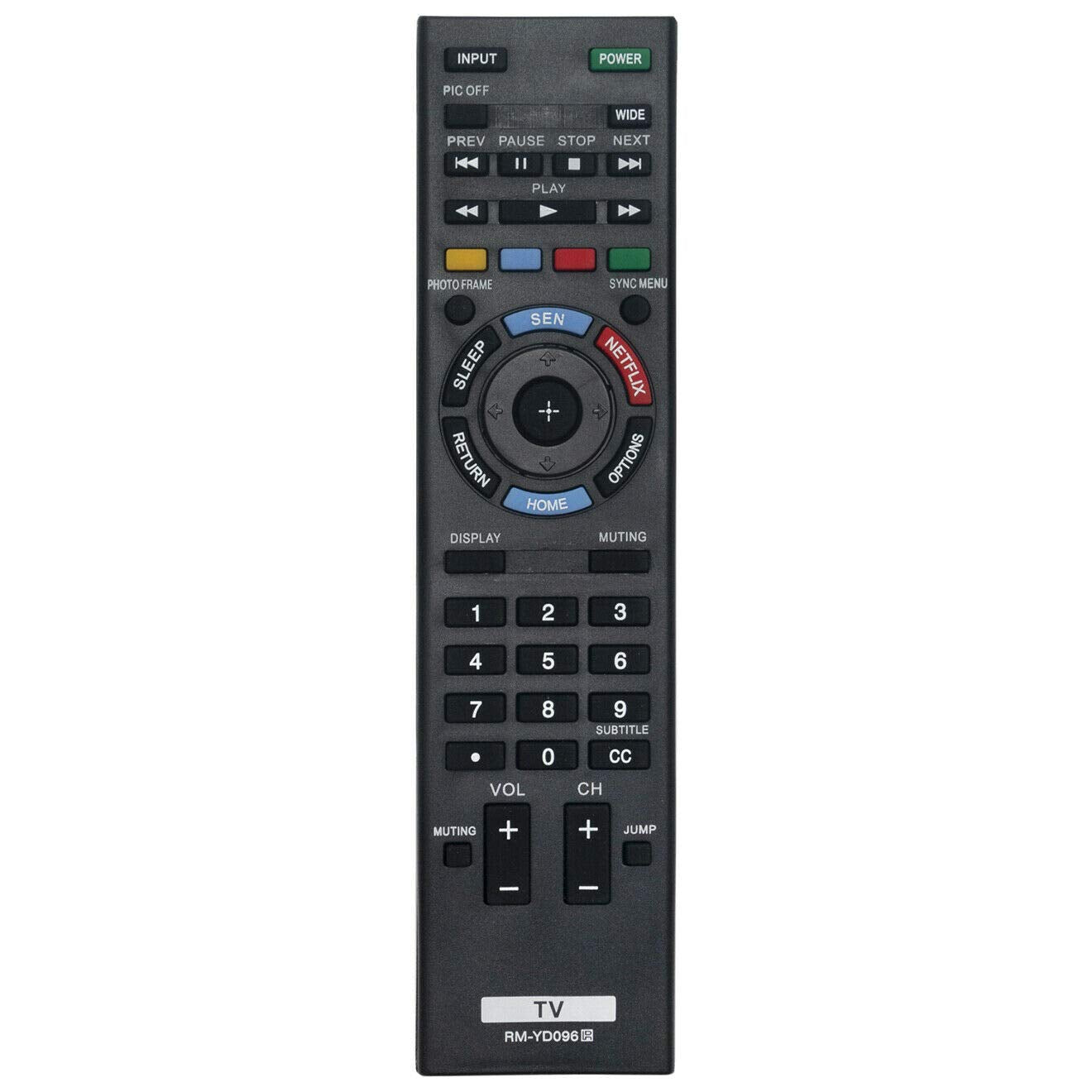 RM-YD096 Replace Remote Control for Sony TV Bravia KDL-60R520A KDL-40EX645 KDL-46EX640