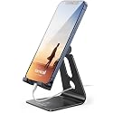 Lamicall Adjustable Cell Phone Stand, Desk Phone Holder, Cradle, Dock, Compatible with iPhone 17 16 15 14 Air Plus Pro Pro Max 13 12 X XS, 4-8"