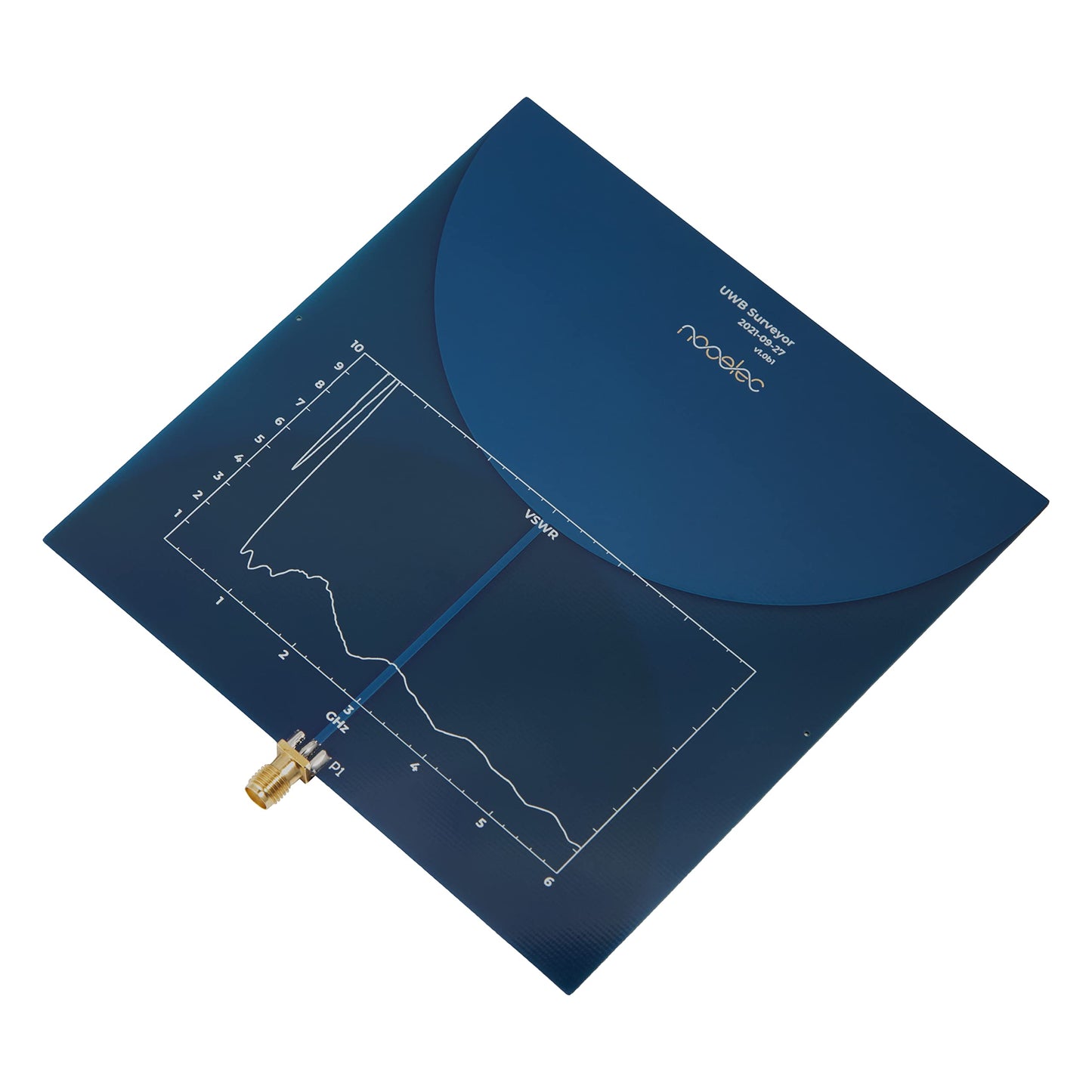 Nooelec UWB Surveyor Antenna - Extremely Wide Bandwidth Biconical Low-Profile PCB Antenna. Frequency Range of 700MHz to 10GHz, Average Gain of 3dBi