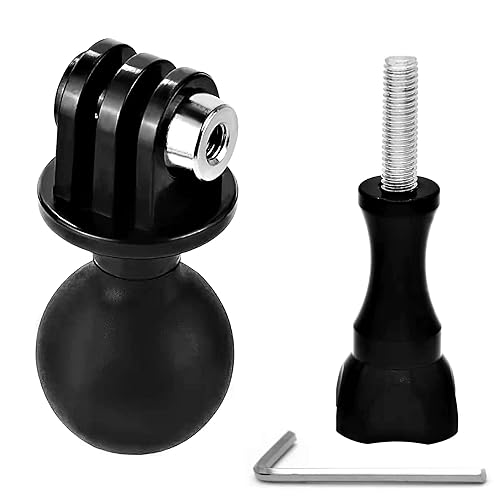Ball Mount Adapter Compatible Gopro Hero Series/AKASO/SJCAM/DJI/OSMO/Action Camera, Compatible with RAM Ball Head Mounts, Rotating Ball Head Mount