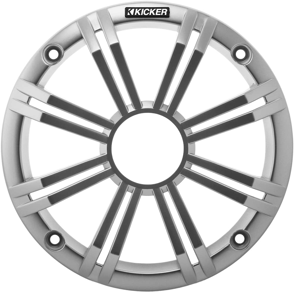 KICKER 45BKMG8S 8" Marine Speaker Grille (Silver) Compatible ONLY 8" KM, KMFC and KMTC Series Marine Speakers - Price per Single Unit, 1 Grille