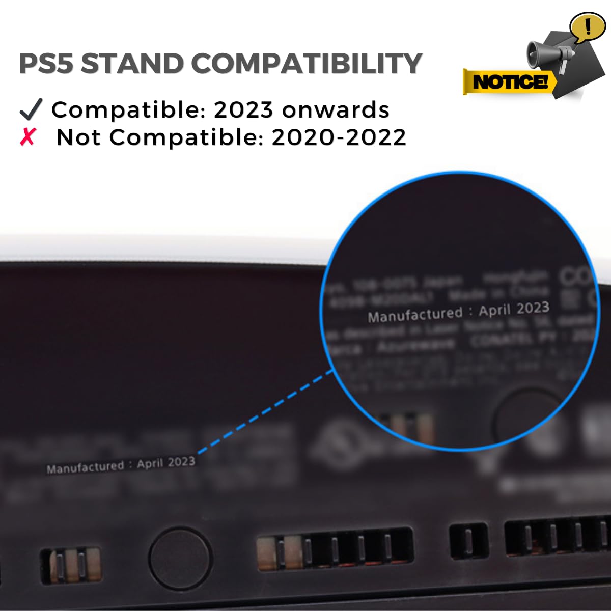 AMZDM PS5 Stand Cooling Station with Dual PS5 Charging Station & Controller Charger, White