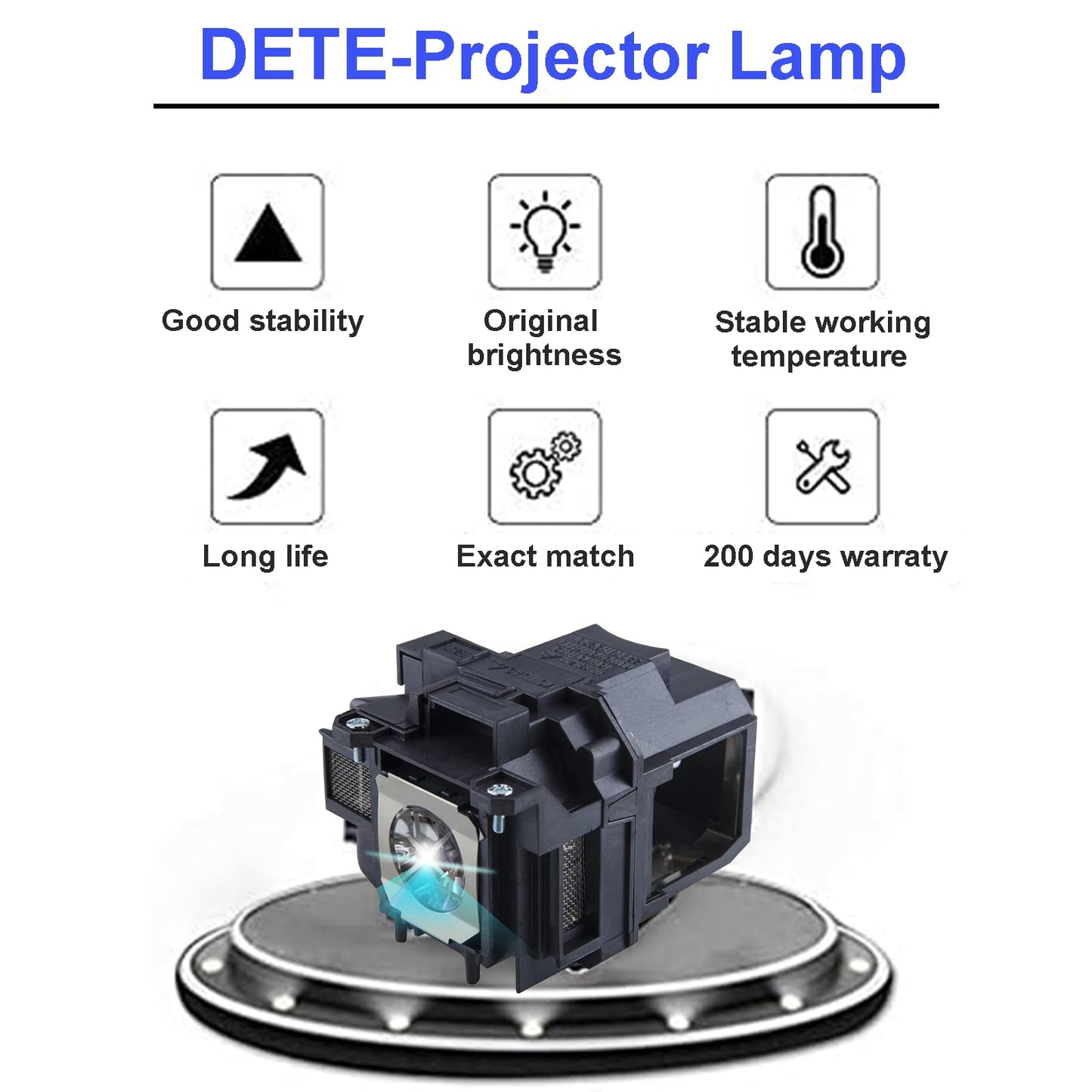 Suitable for ELPLP88/V13H010L88 Replacement Projector Bulb for Epson Powerlite Home Cinema 1040 2045 640 2040 740HD 97H 98H 99WH 955WH X27 W29 S27