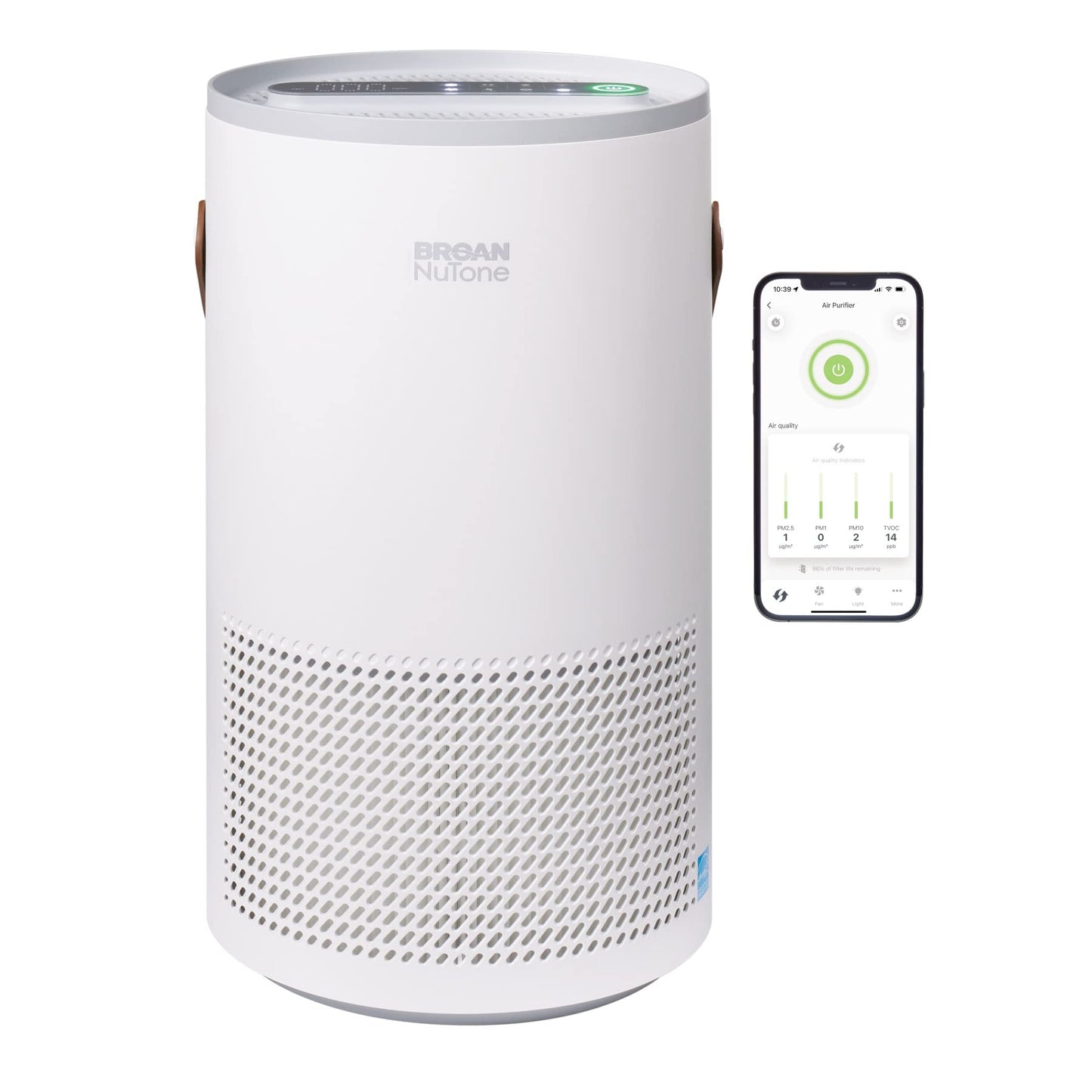 Broan-NuTone BNAP-100 Air Purifier with Verified Zero Ozone and Auto Particulate Sensing to Detect and Remove Pollutants, True HEPA