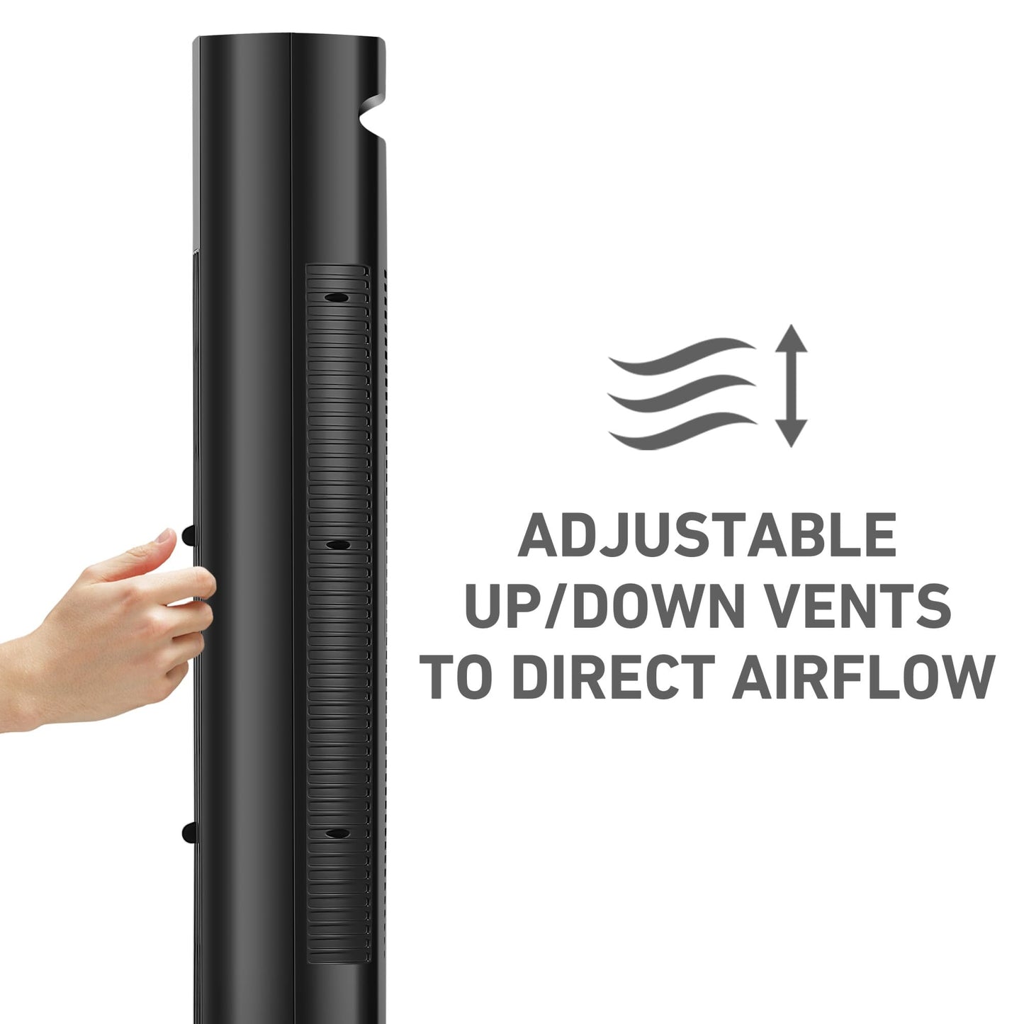Holmes 31" Manual Tower Fan 3-Speed 70° Oscillation 2-Hour Timer