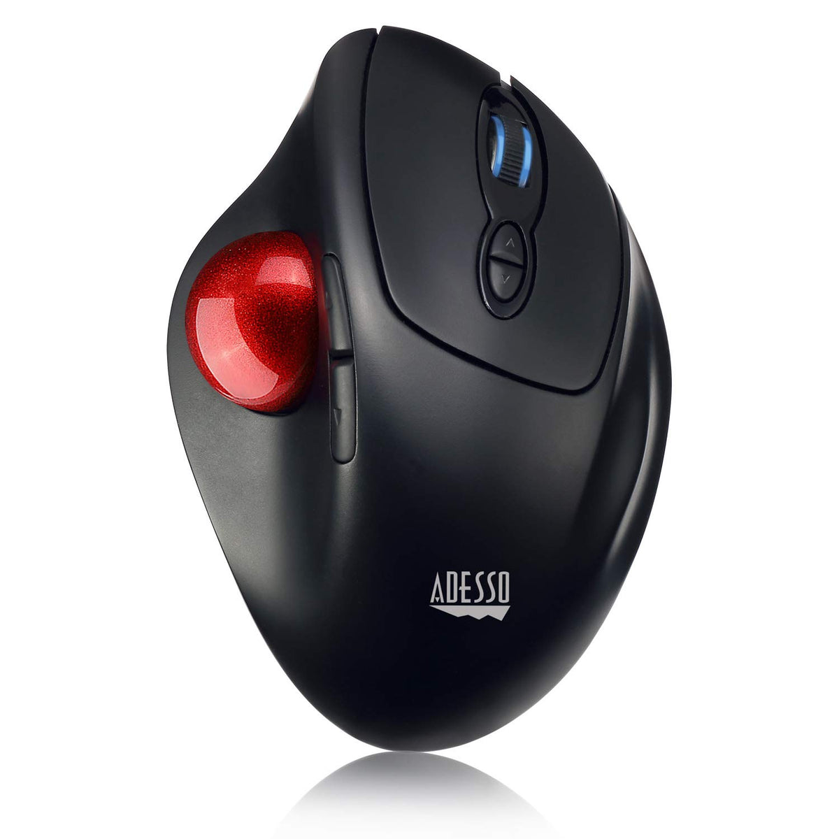 Adesso iMouse T30 Wireless Ergonomic Thumb Trackball Mouse, Black