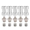 Acouto Metal 15pcs 1/4 Turn 3/8 Converter Threaded Screws Adapter Camera Screws Accessory