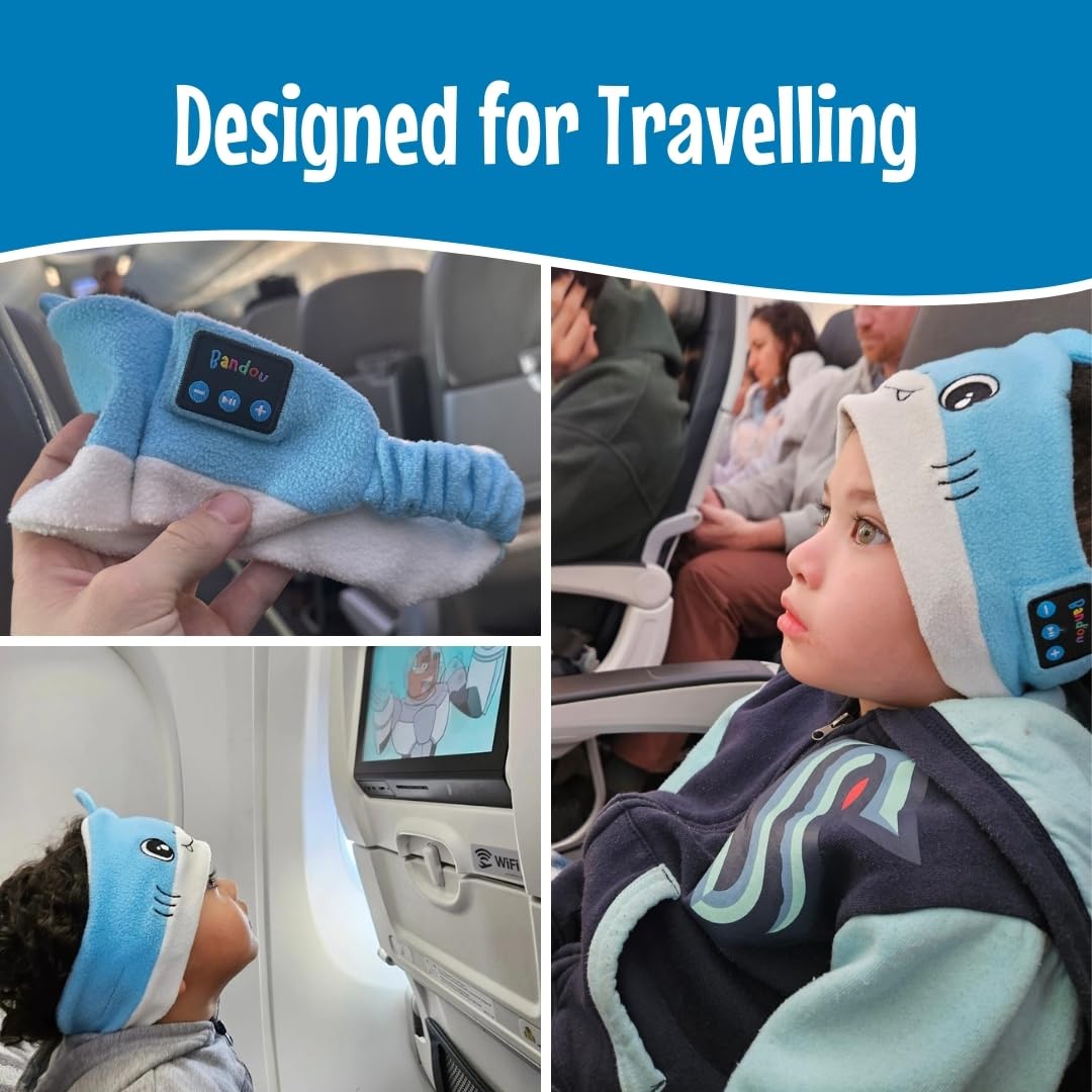 Bandou - Original Toddler & Kids Headphones - Bluetooth Wireless & Wired Headband - Comfortable Fit - Safe Volume Limited - Adjustable for Travel