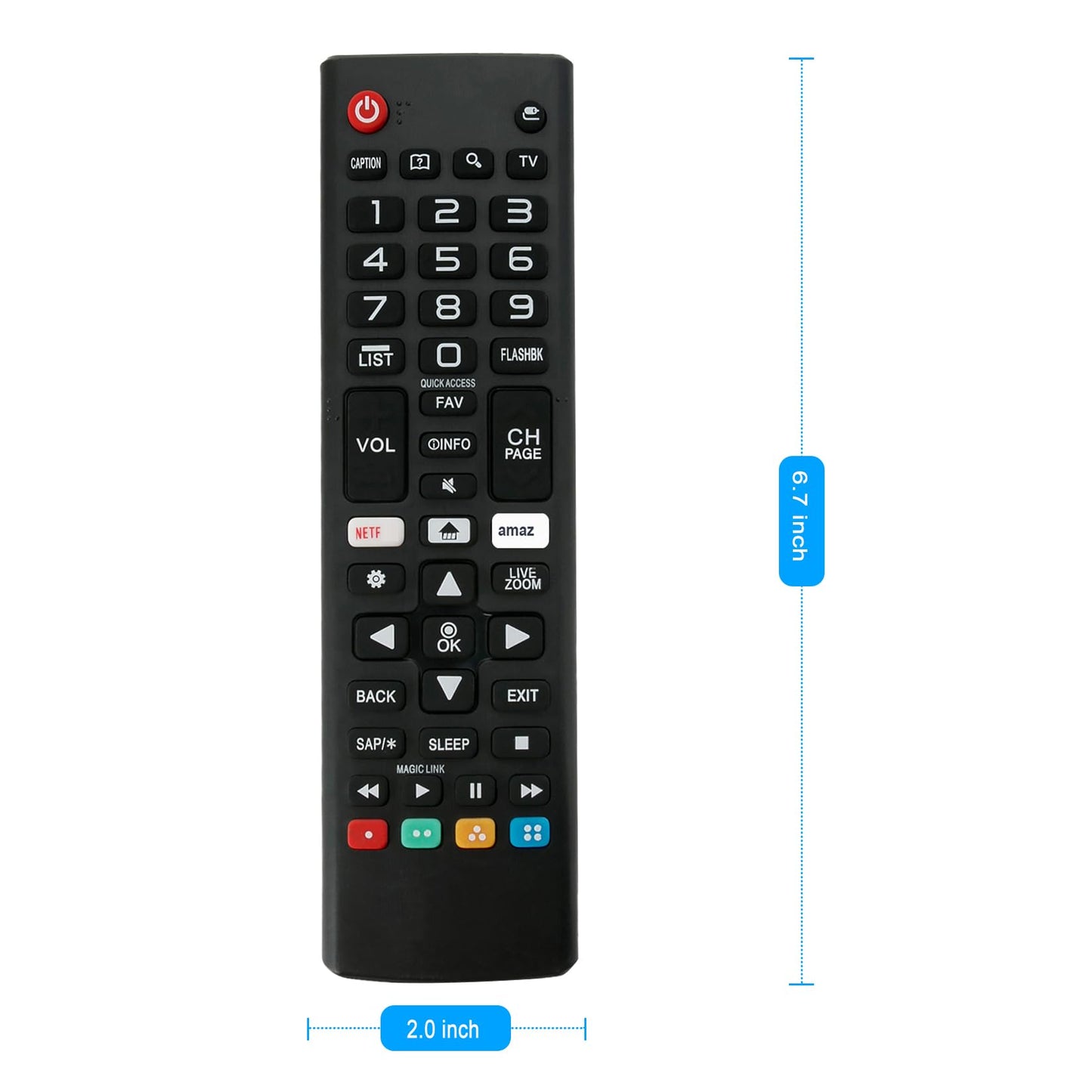 AKB75095307 Replacement Remote fit for LG TV 65UJ6540-UB 60UJ6540-UB 70UJ6570-UB 55UJ6540-UB 43UJ6560-UF 49UJ6560-UF 55UJ6580-UE 65UJ6520-UD