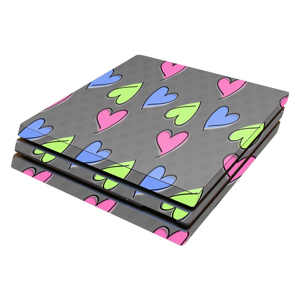 MightySkins Skin Compatible with Sony PS4 Pro Console - Girly | Protective, Durable, and Unique Vinyl Decal wrap Cover | Easy to Apply, Remove,