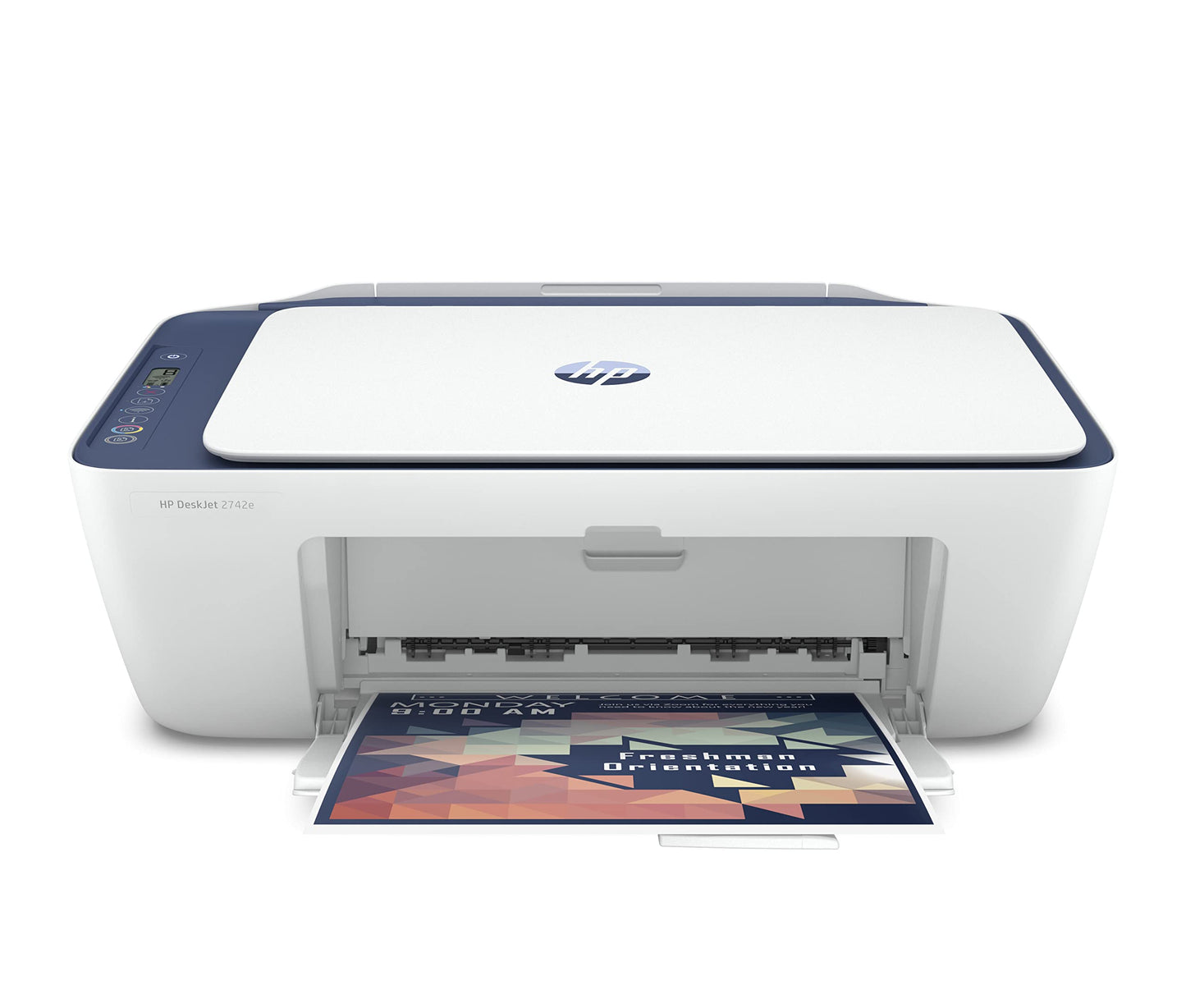 HP DeskJet 2742e All-in-One Printer w/ 6 Months Free Ink Through HP Plus, Blue Steel