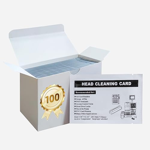 25PCS Credit Card Reader Cleaning Cards CR80 Dual Side POS Swipe Card Reader Cleaner for MSR90 MSR605X MSR X6 etc.