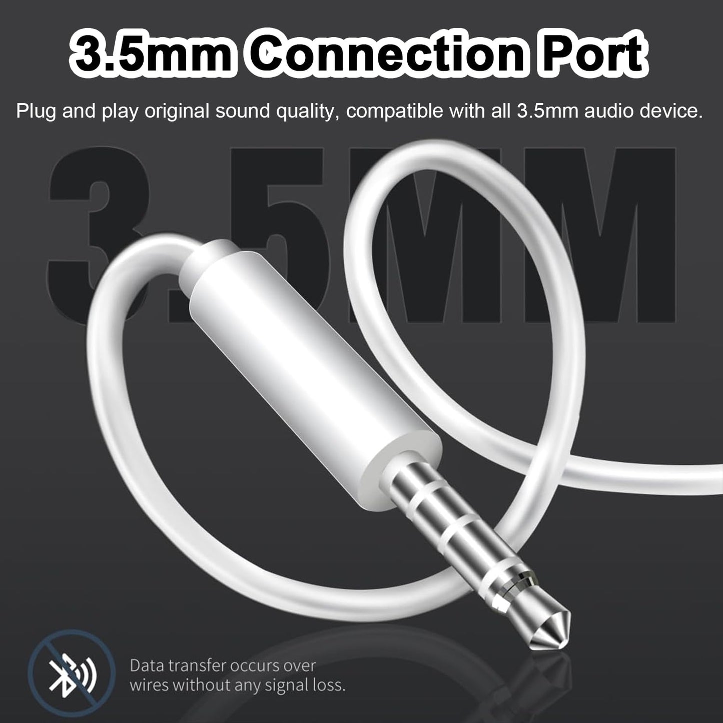 【2 Pack】Wired Earbuds, 3.5mm Headphones Wired, 3.5mm Jack in Ear Headphones with Microphone & Volume Control, Compatible with iPhone, iPad, iPod…