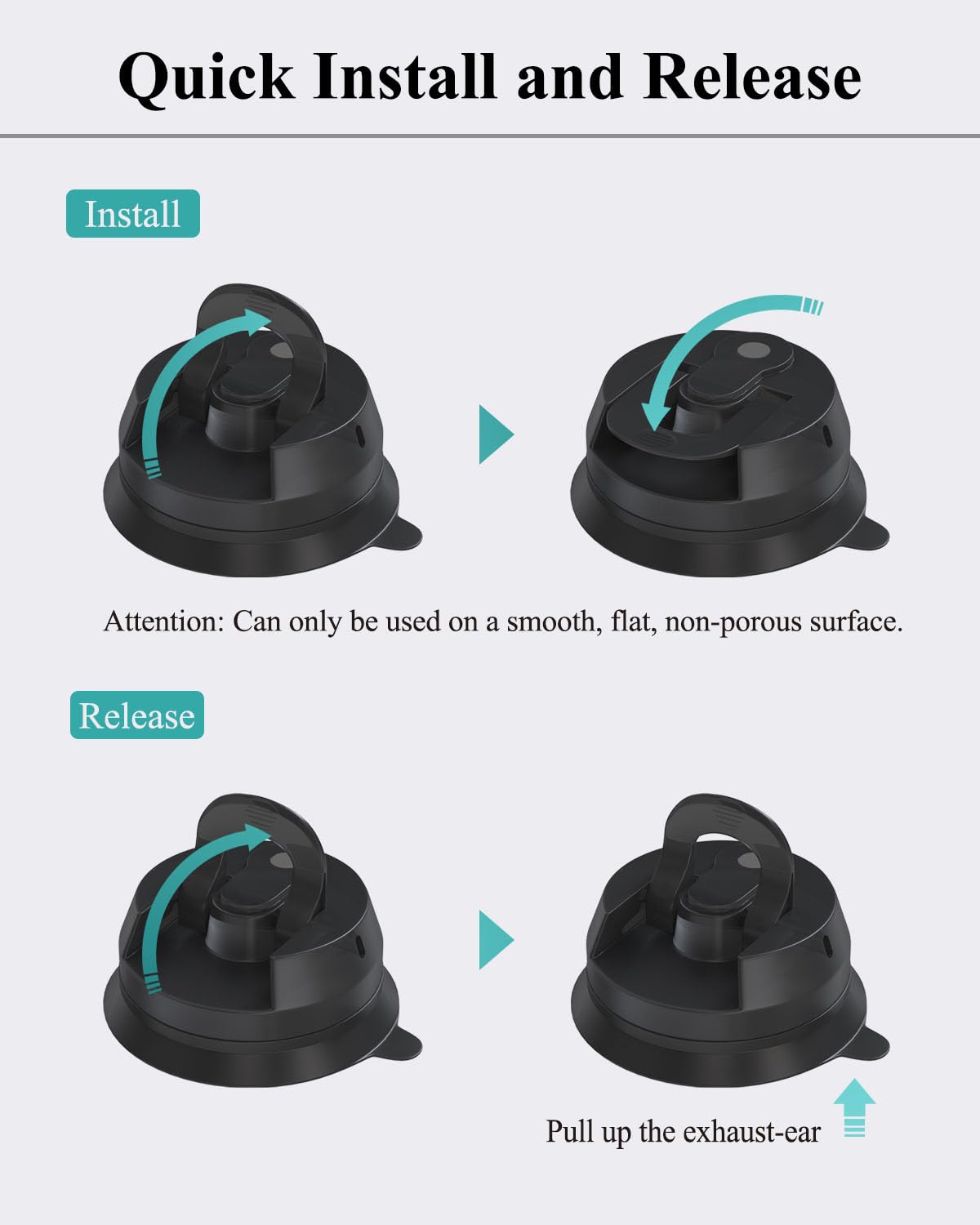 VVNTVEE Car Camera Mount for Go pro,Metal Suction Cup Mount for Phone/Action Camera Hero 13 12 Pocket 3 Action 5 Pro Action 4 3 X4 X3 with 360°