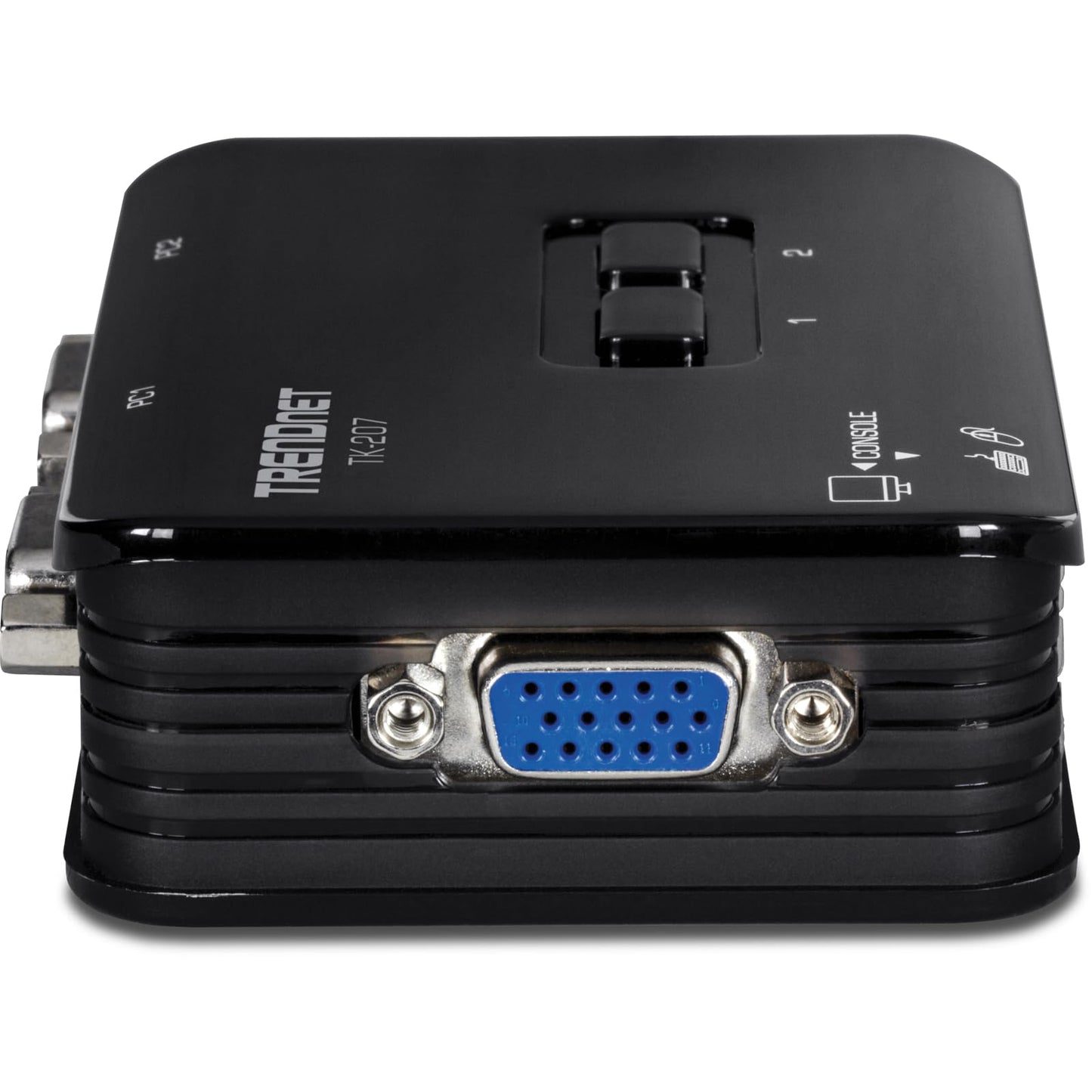 TRENDnet 2-Port USB KVM Switch, TK-207K, Control Two Computers with One Set of Console Controls, 2048 x 1536 Resolution, 60Hz Refresh Rate, All