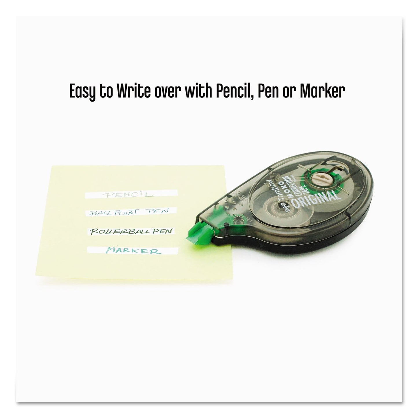 Tombow 68620 MONO Correction Tape, Non-Refillable, 1/6" x 394", White Tape