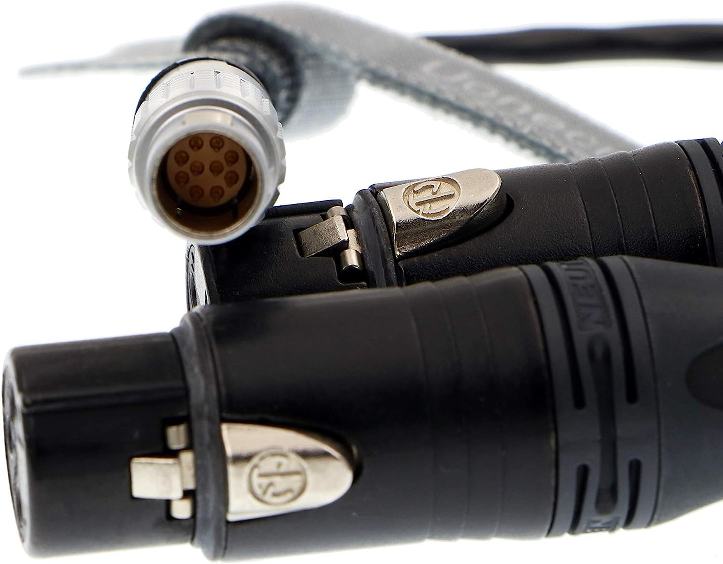 Uonecn 10 Pin to Dual XLR 3 Pin Female Plug Breakout Cable for Atomos Audio Splitter Cable for Shogun Monitor Recorder 30cm