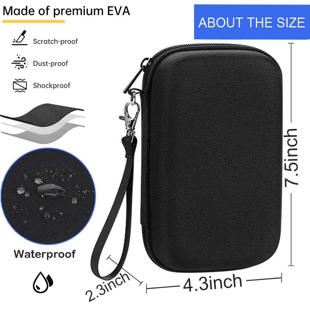 CAAORDKSO Hard Travel Electronic Organizer Case, Electronics Accessories Organizer Pouch Bag for External Hard Drive, Power Bank, Chargers, Cable