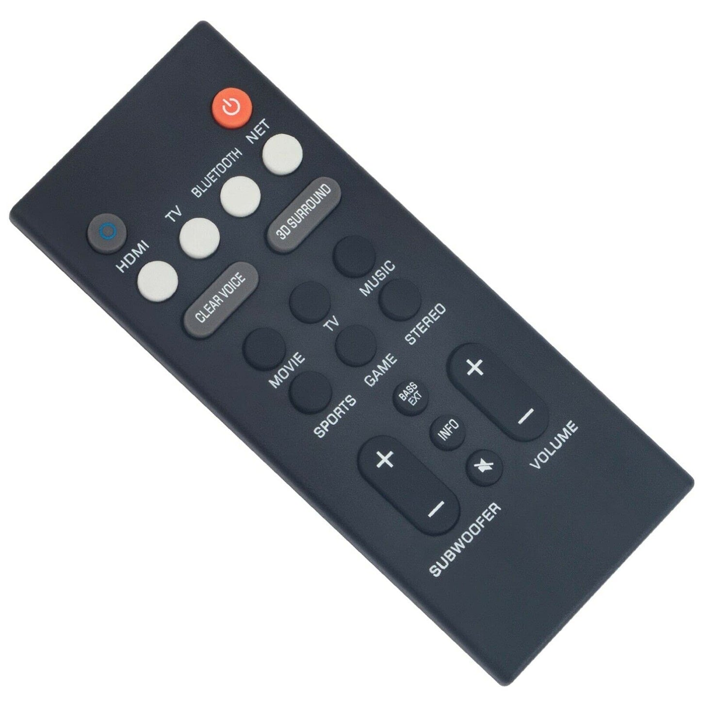 SoundBar Replace Remote Control for Yamaha Sound Bar YAS-209 YAS-109 YAS-CU209 NS-WSW44 Audio