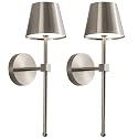 KDG Wireless Wall Sconces Set of 2, Small Cordless 5200mAh Rechargeable Battery LED Wall Lamps, Stepless Dimming Lightings for Wall Painting, Living