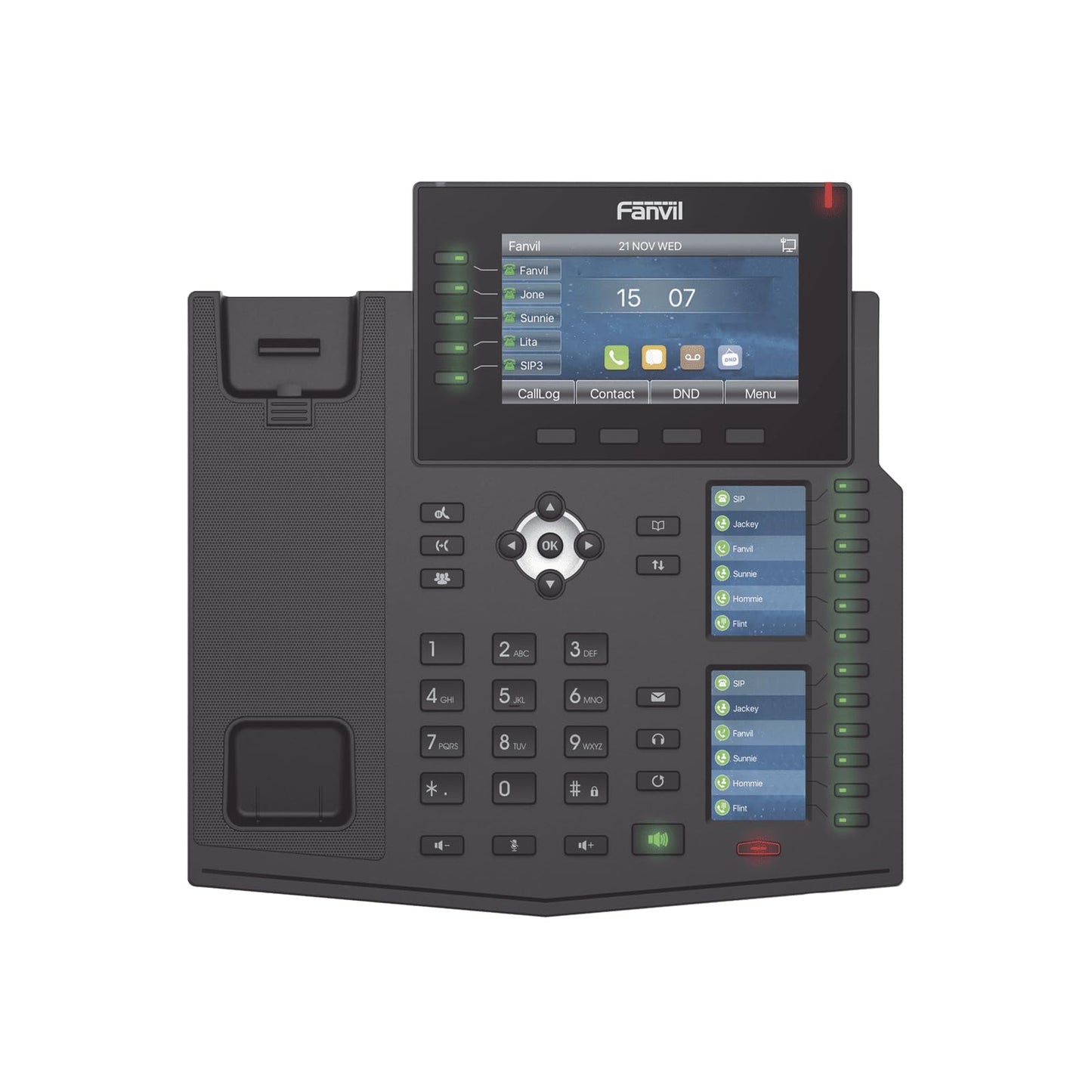 Fanvil X6U 6 line Ultra-Elegant Gigabit Triple Color Screen Phone,60 DSS