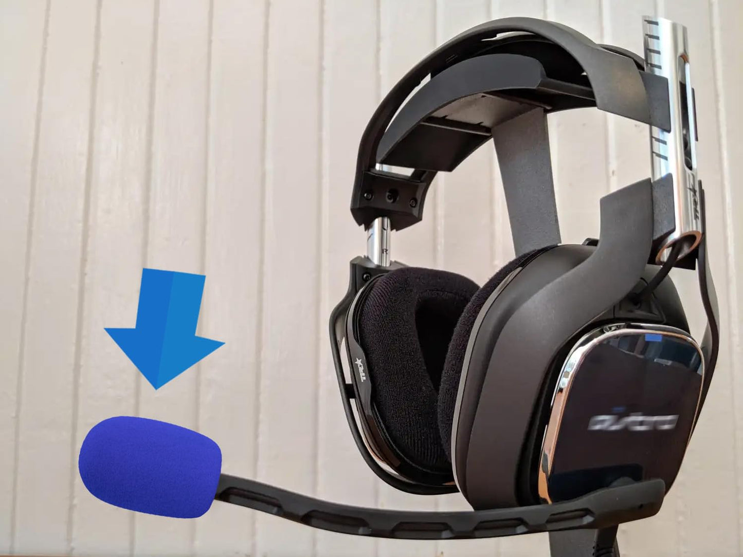 LEFXMOPHY A50 Pop Filter Replacement for Astro A20 A30 A40 A50 A40TR Gaming Headset Microphone Foam Blue Windscreen Mic Cover, 3-Pack
