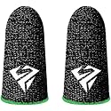 1 Pair of Black Finger Sleeves for Pubg Mobile Games Gaming Breathable Fingertips Sweatproof Fingertip for Cell Phone Gaming Mobile Cove Slip