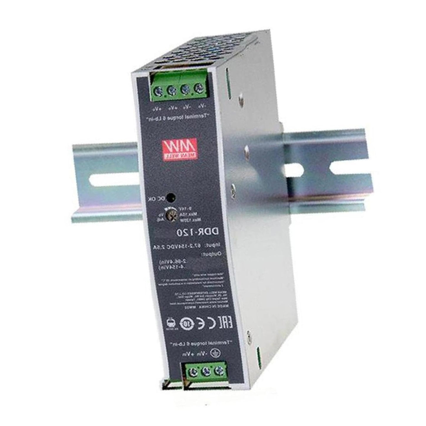 PowerNex Mean Well DDR-120 120W DIN Rail Type DC-DC Converter MEANWELL 120W Converter (DDR-120A-12)